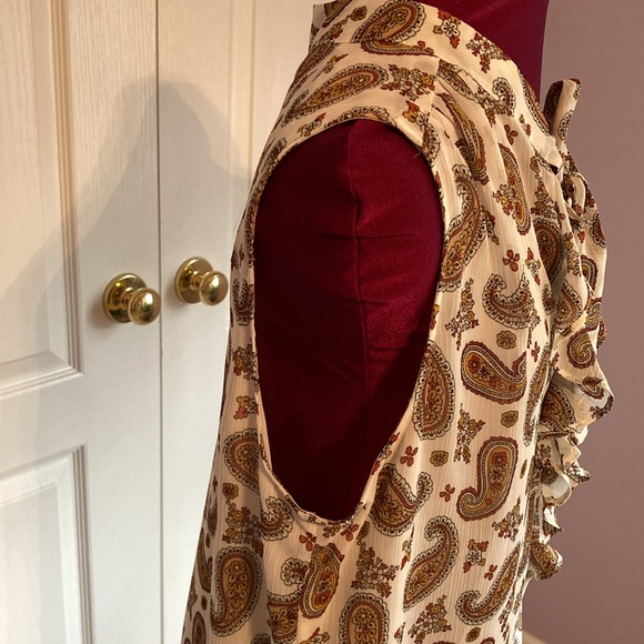 TOMMY HILFIGER PAISLEY RUFFLE TOP - Picture 9 of 9